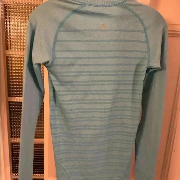 Lululemon swiftly long sleeve athletic tee blue/green size 6 - Picture 9 of 9